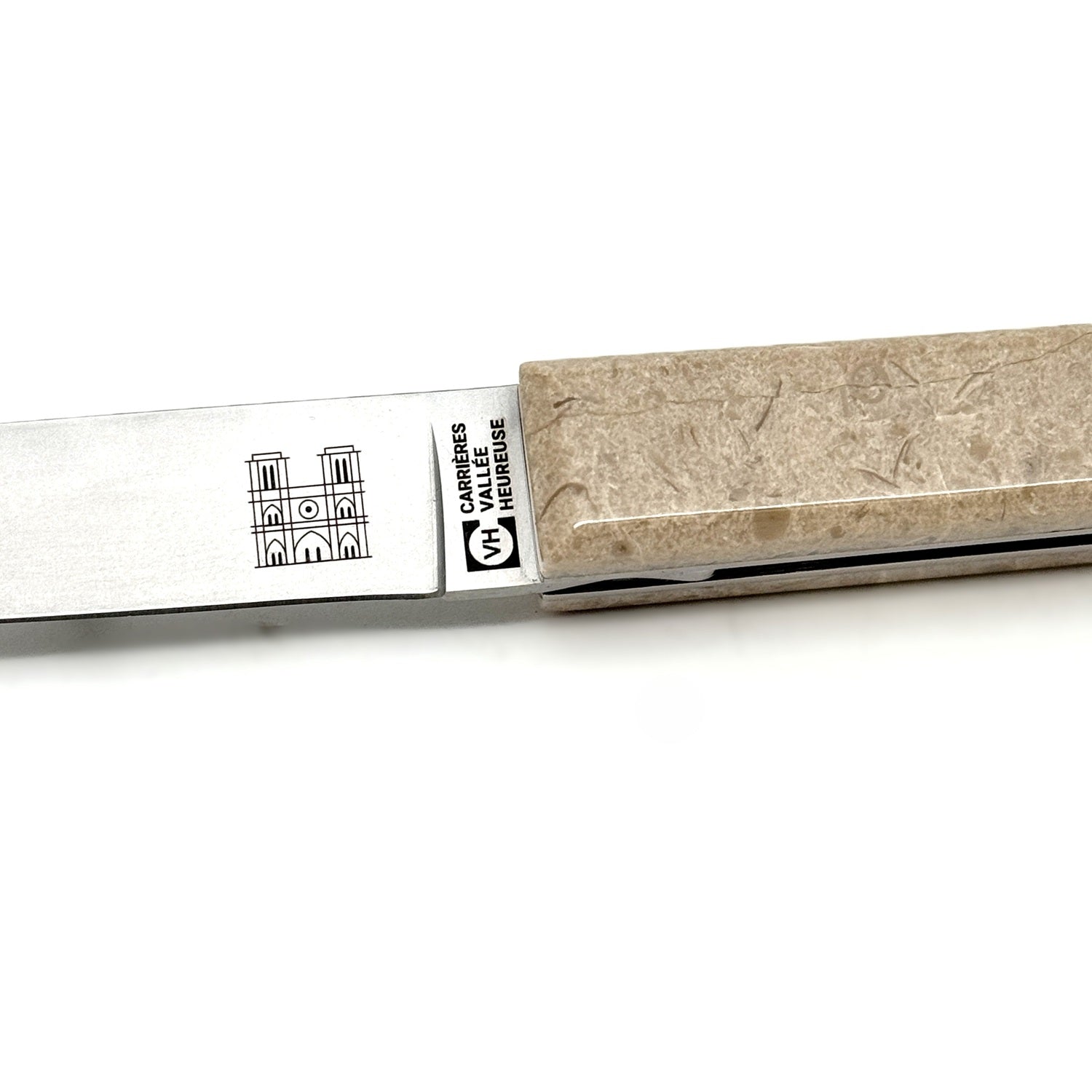 Schlackenmesser mit Holzkohlegriff (polierte Oberfläche)