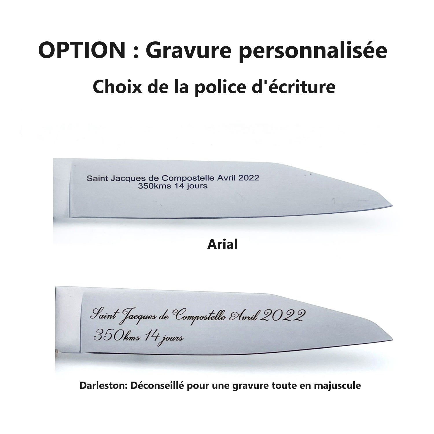 Couteau de cuisine sous licence officielle du RC Lens avec son manche en pelouse du stade Bollaert-Delelis 2023-2024