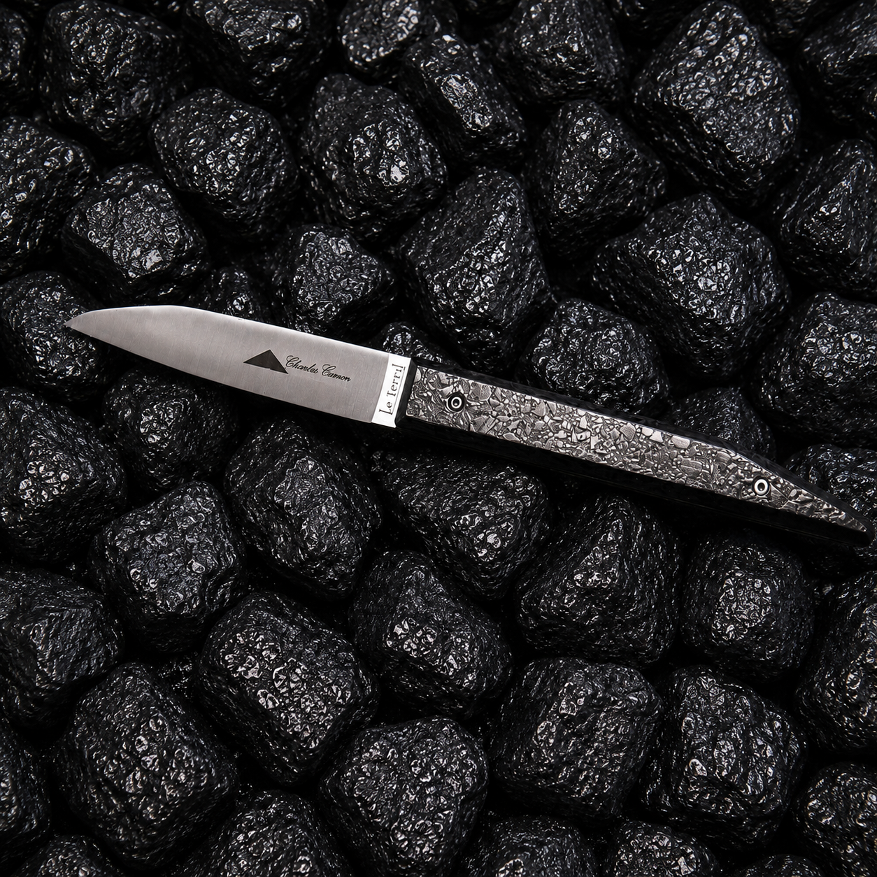 Charcoal handle slag knife (polished finish)