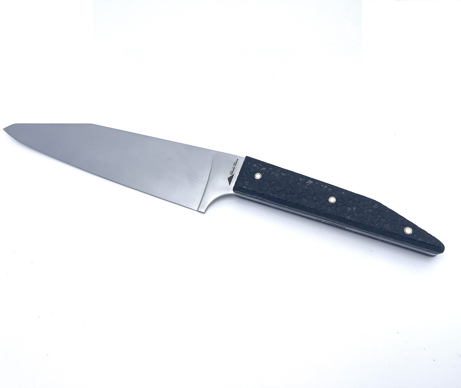 Couteau du chef manche en charbon brut