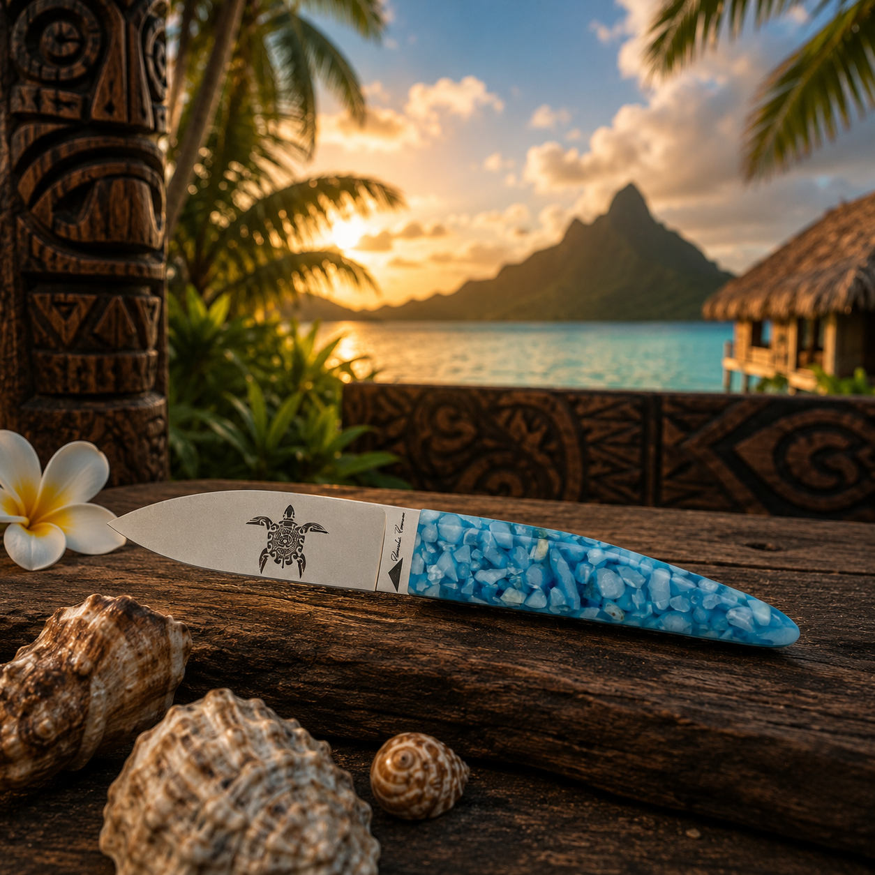 Small Polynesian oyster knife