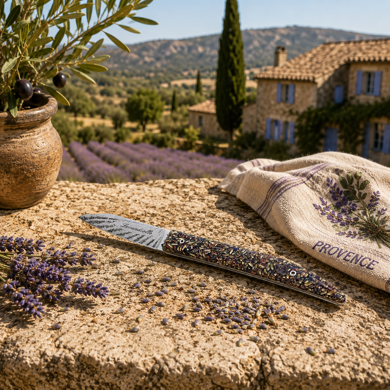 Provence Lavender handle knife