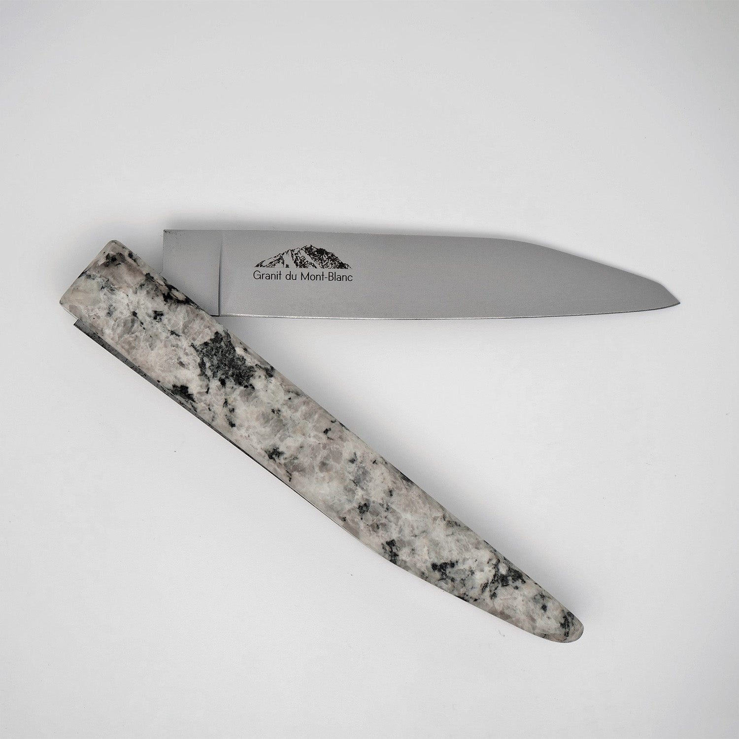 Couteau manche en granit du Mont Blanc