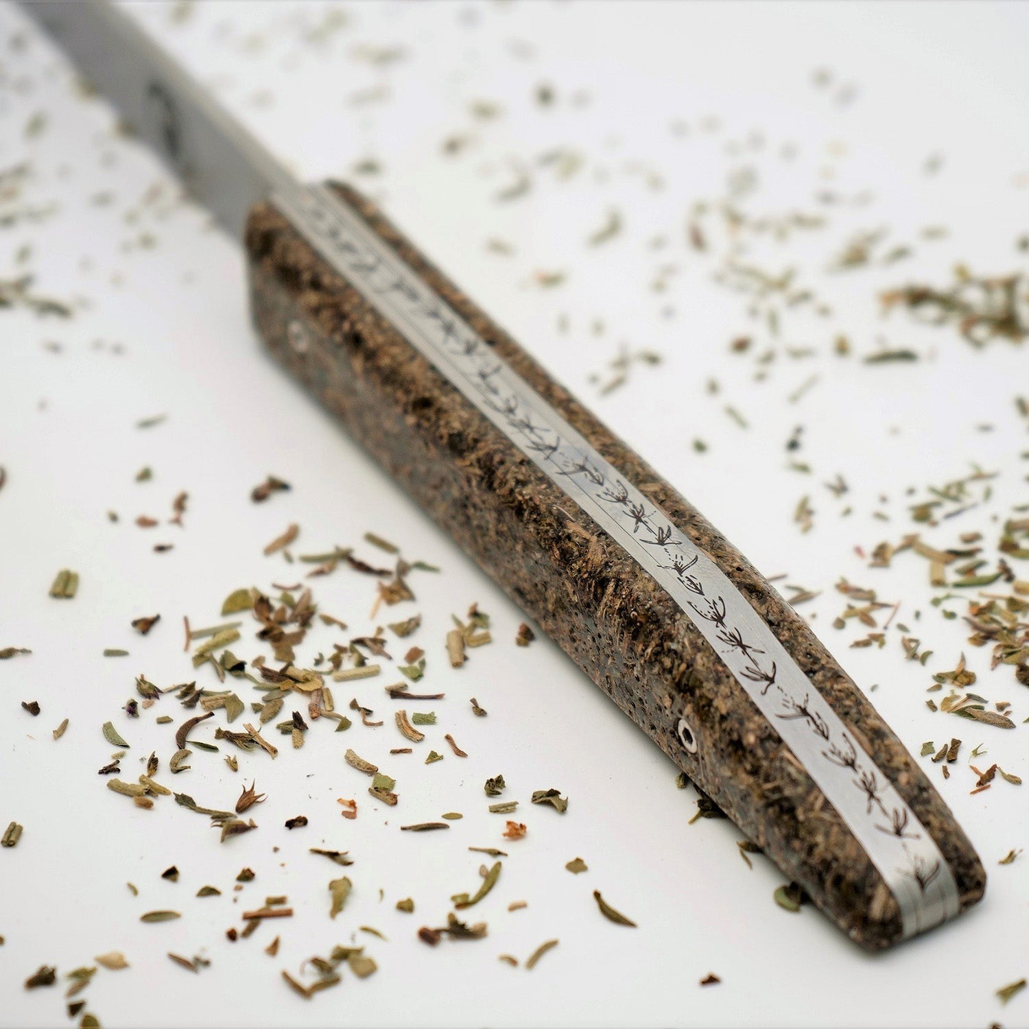 Provence herb handle knife