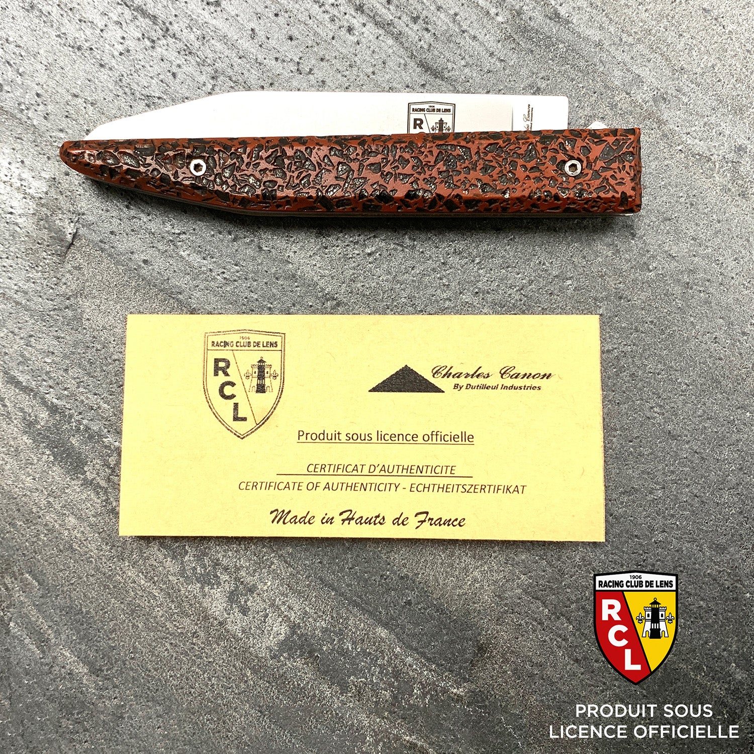 Couteau pliant RC LENS édition SANG & OR (SOUS LICENCE OFFICIELLE)