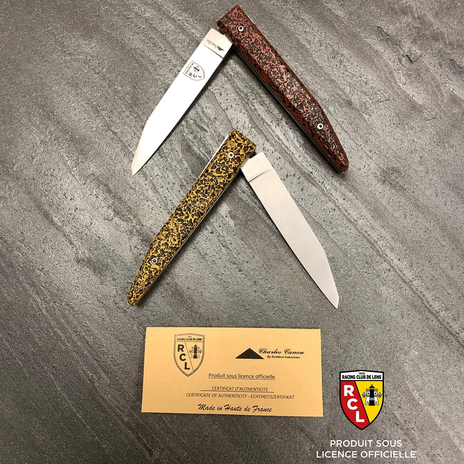 Couteau pliant RC LENS édition SANG & OR (SOUS LICENCE OFFICIELLE)