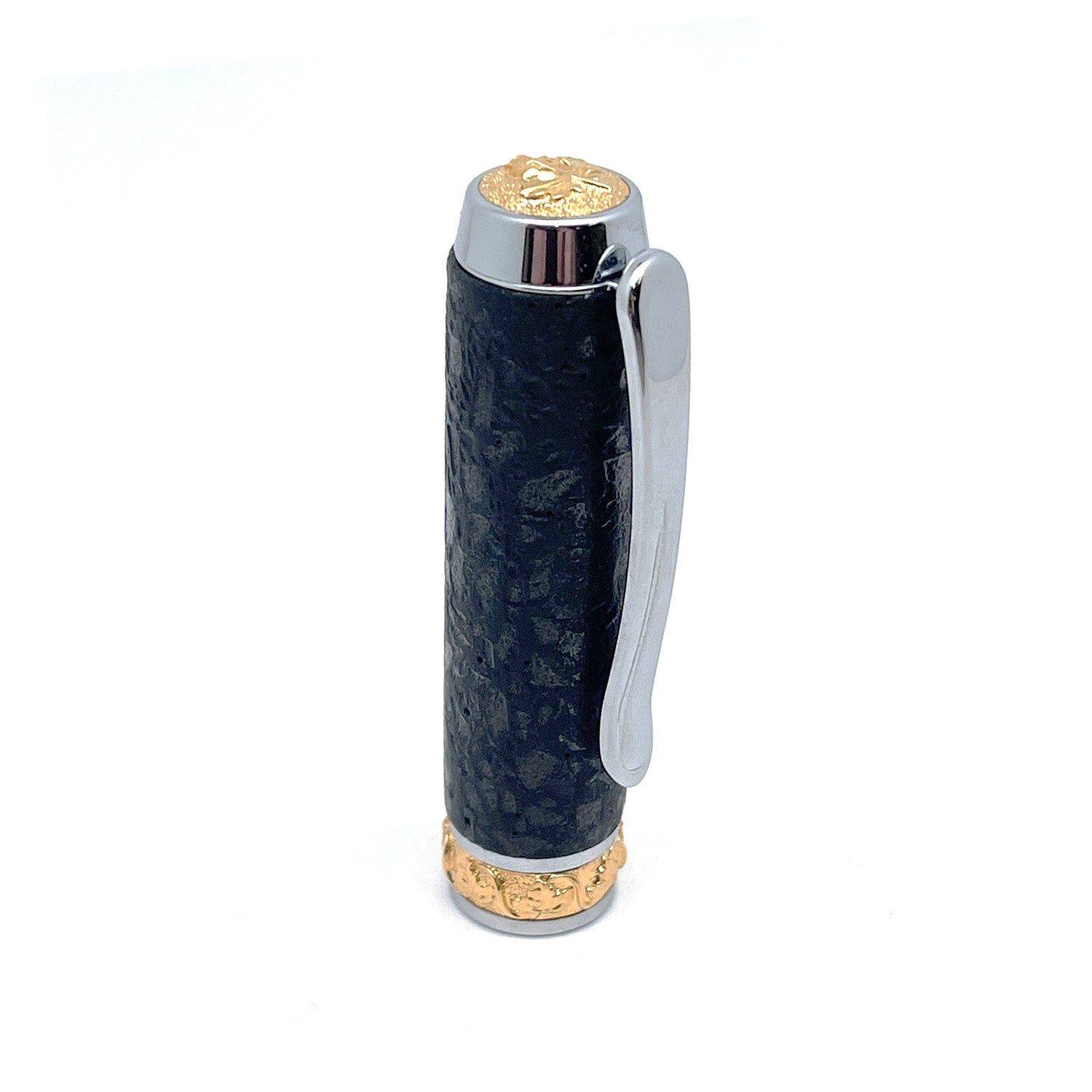 Stylo roller en charbon brut luxe