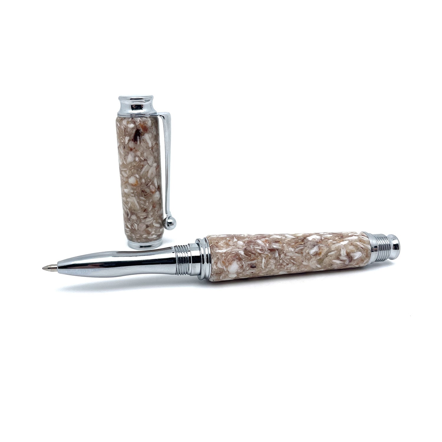 Stylo roller en coquille saint-Jacques