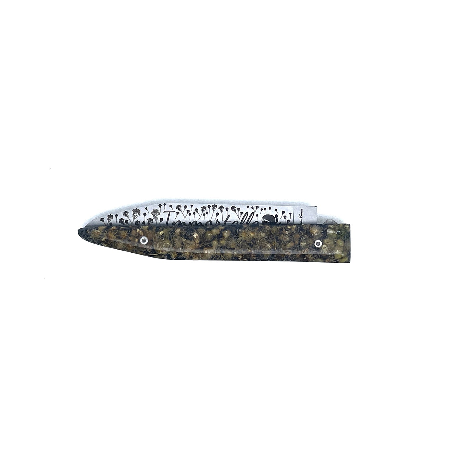 Corsican immortelle flower handle knife