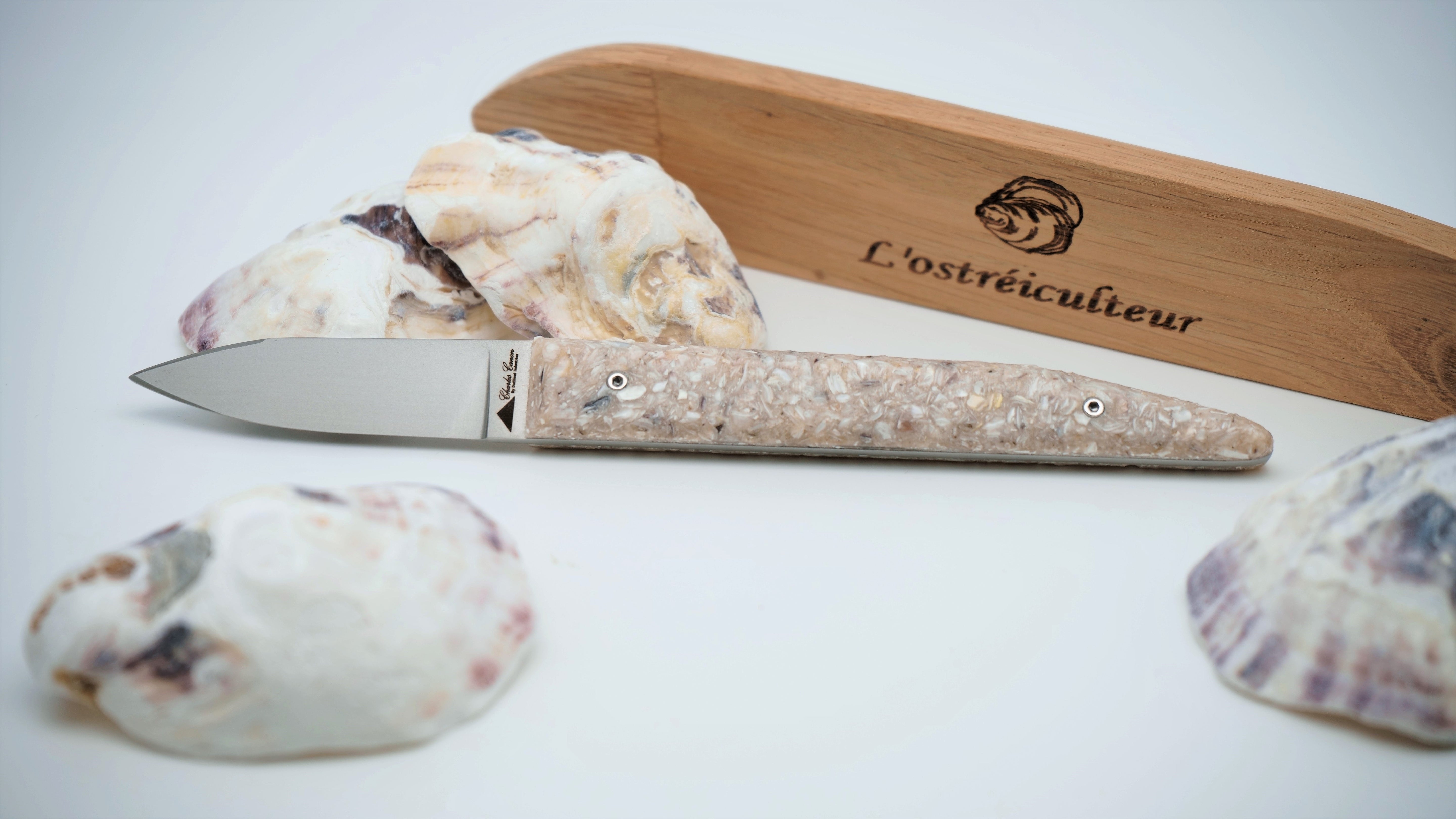 Couteau à huîtres + cale huîtres Clic'Huîtres - Chevalier - MaSpatule