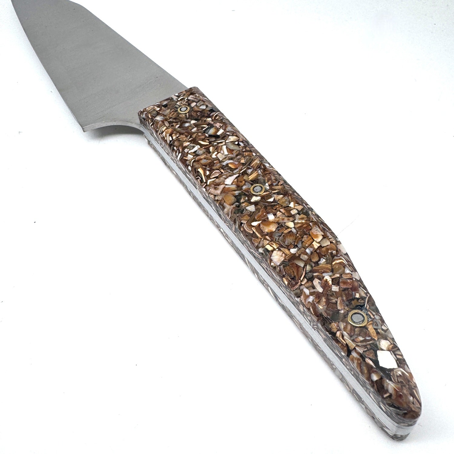 Couteau du chef manche en coques brunes