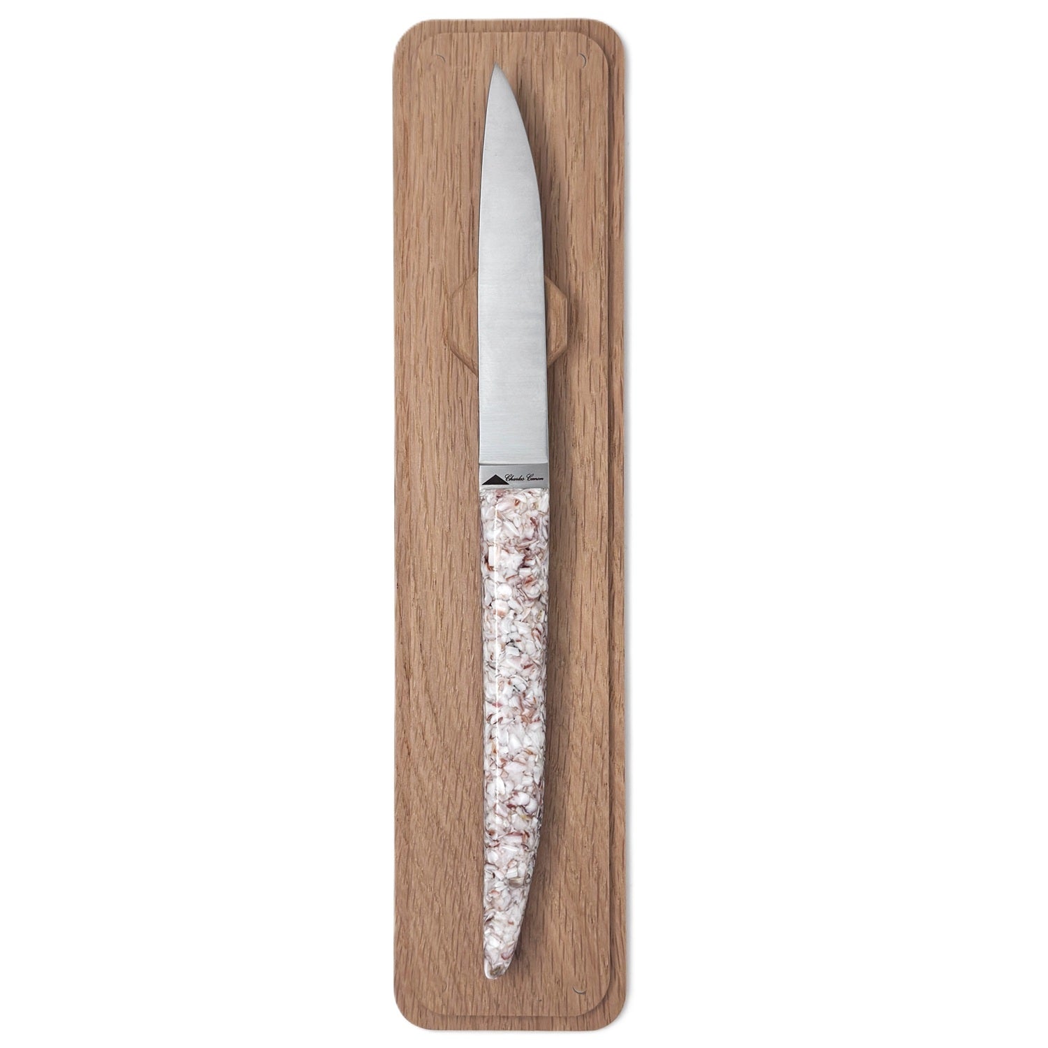 Butter knife with mussel shell handle