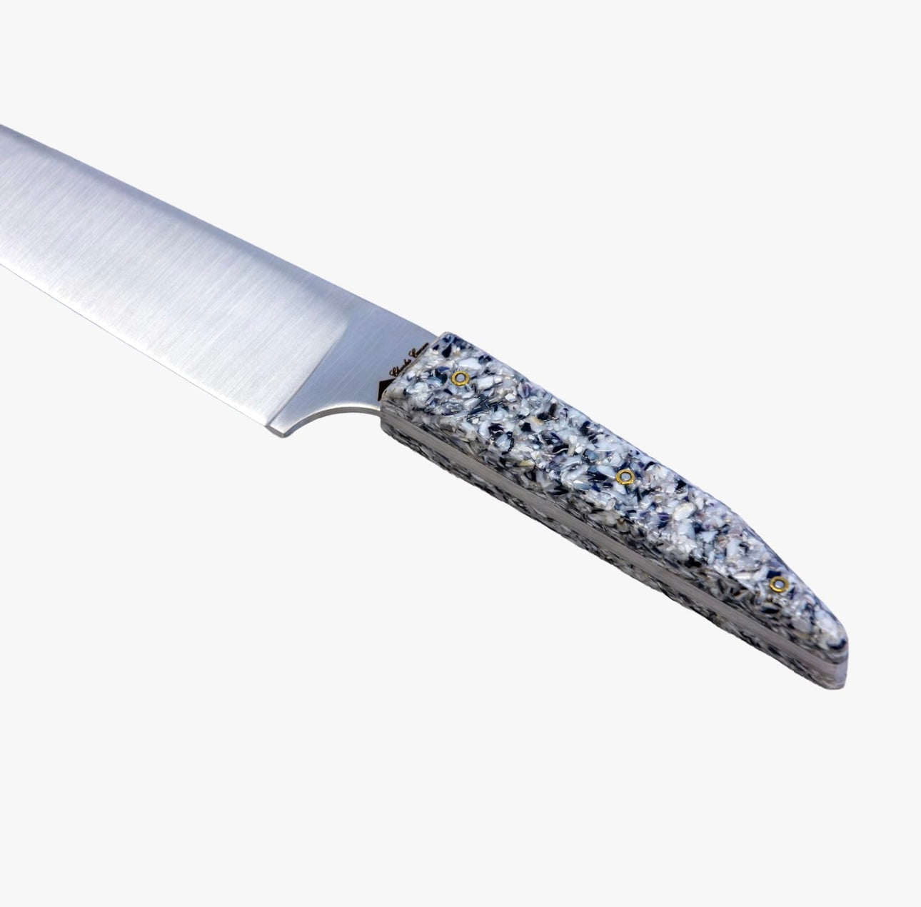 Couteau du chef manche en mélange de coquilles de moules et d'huîtres