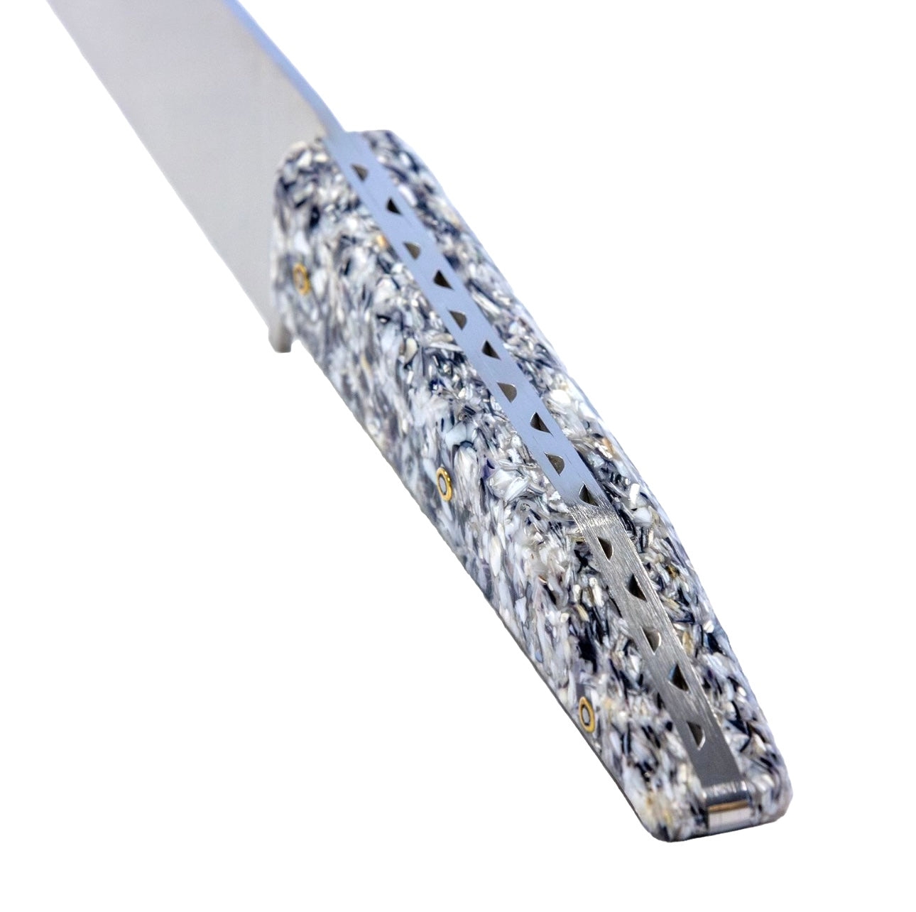 Couteau du chef manche en mélange de coquilles de moules et d'huîtres