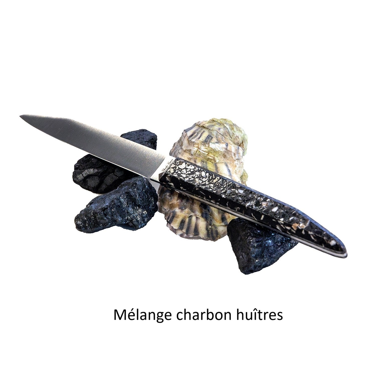 2 couteaux de table avec un mélange de finition