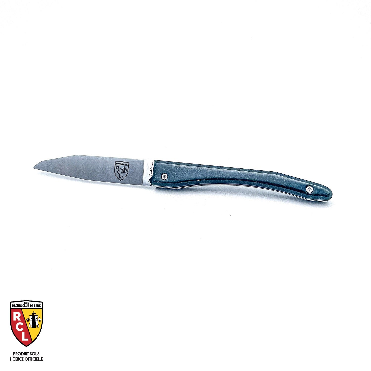 RC LENS Piemontesisches Messer mit Grasgriff aus dem Bollaert-Delelis-Stadion (UNTER OFFIZIELLER LIZENZ)