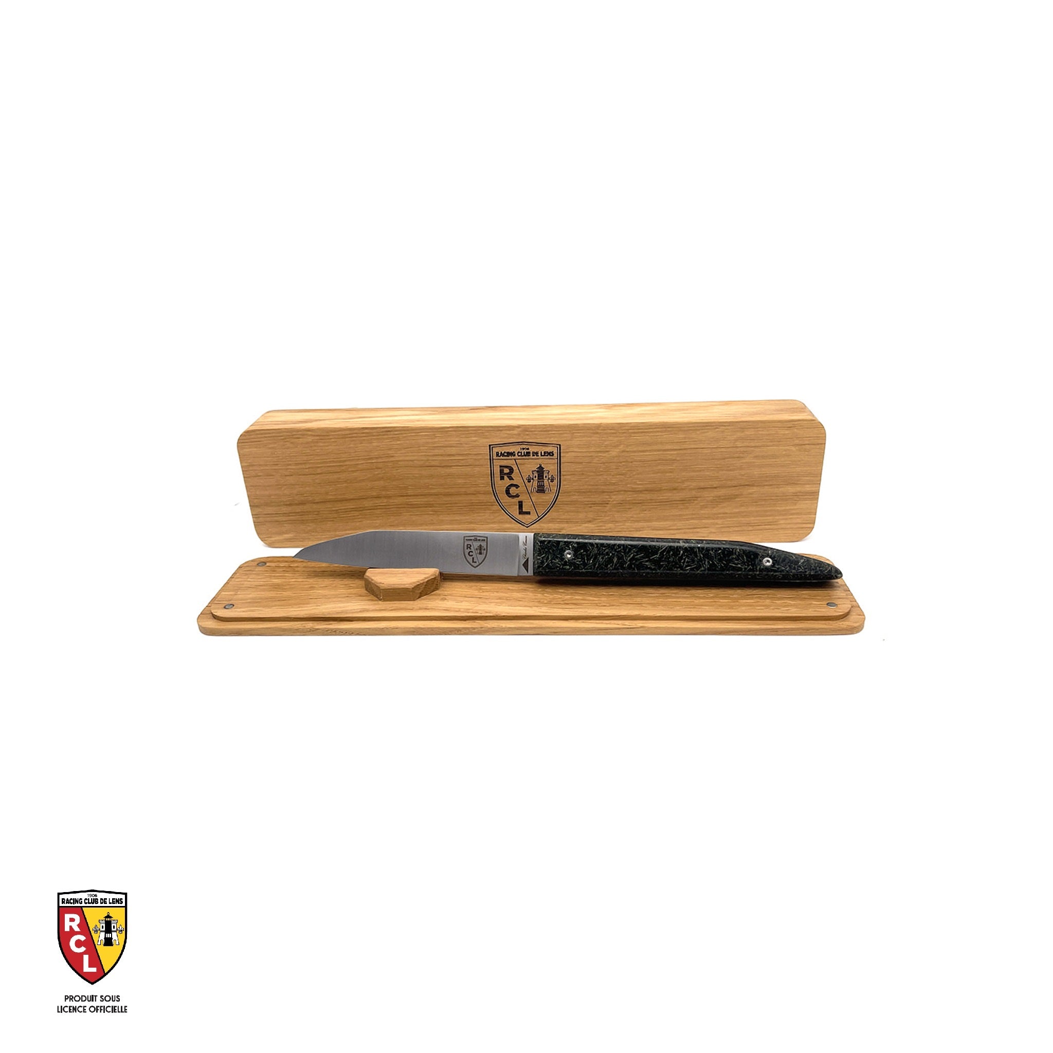 RC LENS folding knife with its grass handle from the Bollaert-Delelis stadium 2023-2024 (UNDER OFFICIAL LICENSE)