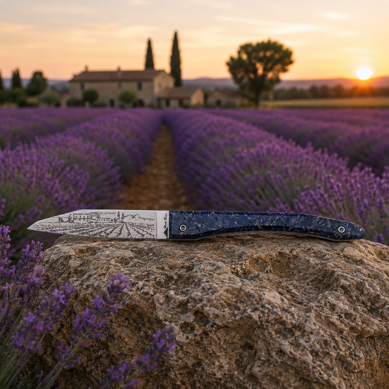 Piedmontese knife lavender handle